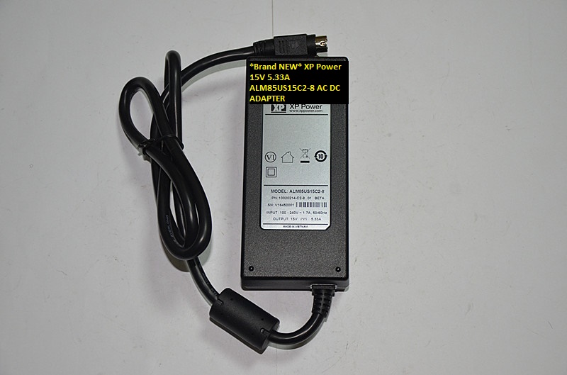 *Brand NEW*4 pin ALM85US15C2-8 XP Power 15V 5.33A AC DC ADAPTER